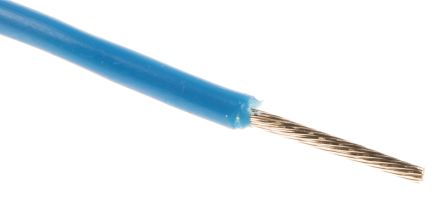 RS PRO Cable De Conexión, área Transversal 0,2 Mm² Filamentos Del Núcleo 11/0,16 Mm Azul, 600 V, Long. 100m, 24 AWG