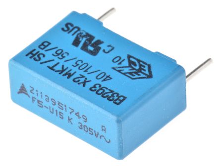 EPCOS B3293 X2 Folienkondensator 150nF ±10% / 305V Ac, THT Raster 15mm