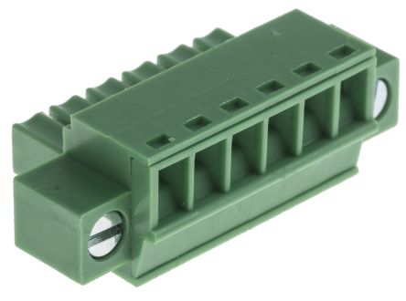 RS PRO Steckbarer Klemmenblock Steckverbinder 6-Kontakte 3.5mm-Raster Gerade
