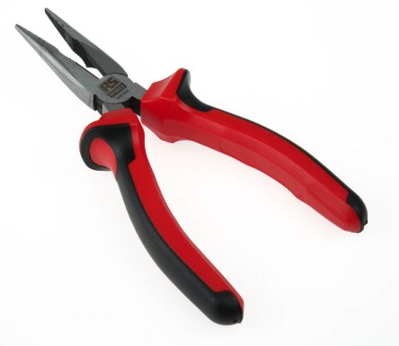 RS PRO Long Nose Pliers, 160 Mm Overall, Straight Tip