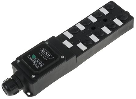 RS PRO Sensor-Box 24V Dc 8 Anschlüsse 5 Auslässe M12
