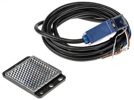 Telemecanique Sensors Fotocélula Compacta, Sistema Reflex, Alcance 10 M, Salida Relé, Cable De 5 Hilos De 2 M., IP65