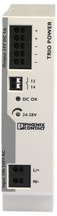 Phoenix Contact Alimentation Pour Rail DIN, Série TRIO POWER, 24V C.c.out 5A, 85 → 264V C.a.in, 120W