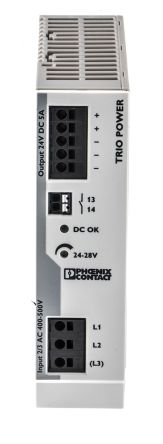 Phoenix Contact TRIO POWER 3-Phasen 2-Kanal Switch-Mode DIN-Schienen Netzteil 120W, 400V Ac, 24V Dc / 5A