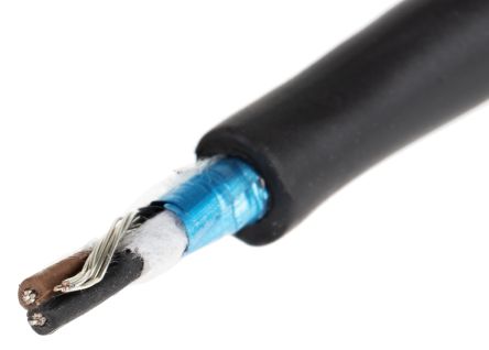 Alpha Wire Cable De Control Apantallado Xtra-Guard 4 De 2 Núcleos, 0.23 Mm², Ø Ext. 5.18mm, Long. 30m, 300 V, Funda De