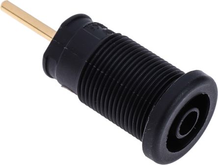 Hirschmann Test & Measurement Conector Banana Hembra Hembra, 24A, 1000V Ac/dc, Contacto Oro, Negro