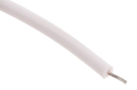 RS PRO White Hook Up Wire, 22 AWG, 19/0.15 Mm, 100m, ETFE Insulation