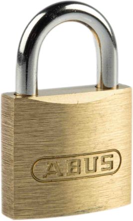 ABUS Messing Vorhängeschloss Mit Schlüssel Gelb, Bügel-Ø 6mm X 30mm