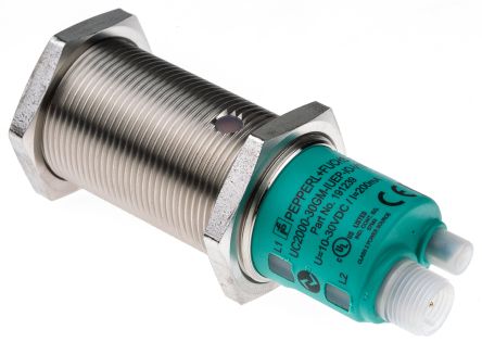 Pepperl + Fuchs Sensore Di Prossimità Cilindrico, Analogico, Push-pull, M30 X 1.5, Rilevamento 90 → 2000 Mm, 10