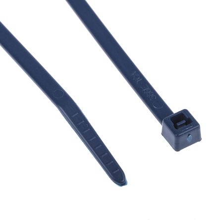 HellermannTyton 电缆扎带, 金属可检测聚丙烯 (PPMP), MCT系列, 不易松脱, 150mm长x3.5 mm宽, 蓝色
