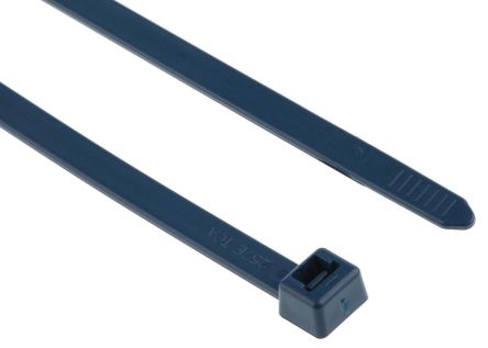 HellermannTyton MCT Polypropylen, Metall-detektierbar Kabelbinder Blau 7,6 Mm X 387mm, 100 Stück