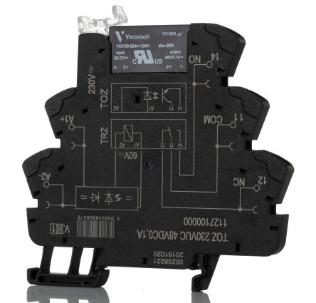 Weidmuller Weidmüller TOZ Halbleiter-Interfacerelais, 100 MA Max., DIN-Schienen / 230 V Max. 3.5 MA @ 230 V Ac, 3 MA @ 230 V Dc