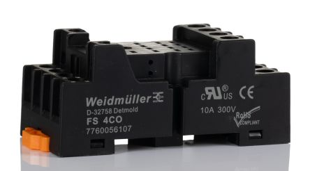 Weidmuller Weidmüller Relaissockel D-SERIES, 4 -Kontakt, Frontplattenmontage, 250V Ac