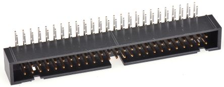 Hirose Conector Macho Para PCB Ángulo De 90° Serie HIF3FC De 50 Vías, 2 Filas, Paso 2.54mm, Para Soldar, Orificio