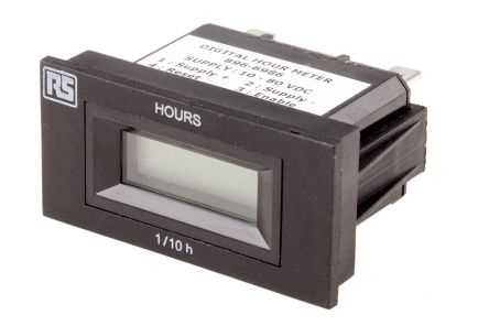 RS PRO计数器, LCD显示, 10 → 80 V 直流电源, 计数模式 小时, 电压输入