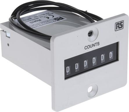 RS PRO计数器, 数字显示, 220 V 直流电源, 计数模式 脉冲, 电压输入