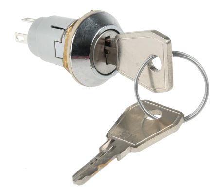 Lorlin IP66, IP67 Keylock Switch, SPDT, 1 A @ 115 V Ac 2-Way Common-Key