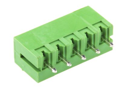 RS PRO 3.81mm Pitch 5 Way Pluggable Terminal Block, Header, Through Hole, Solder Termination