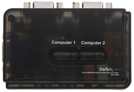 StarTech.com 2 Port USB VGA KVM Switch, 3.5 Mm Stereo 2048 X 1536 Maximum Resolution