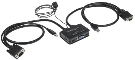 StarTech.com KVM-Switch 2-Port 1 Videoausgänge VGA 1 Displays USB Kein Audio 88 X 66 X 23mm