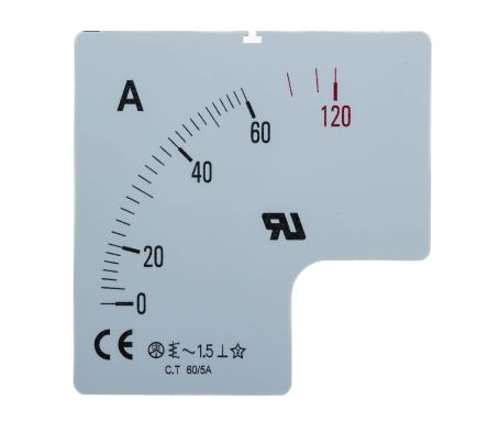 RS PRO Messgeräteskala 60 A Für 72 X 72 Analoges Einbau-Amperemeter