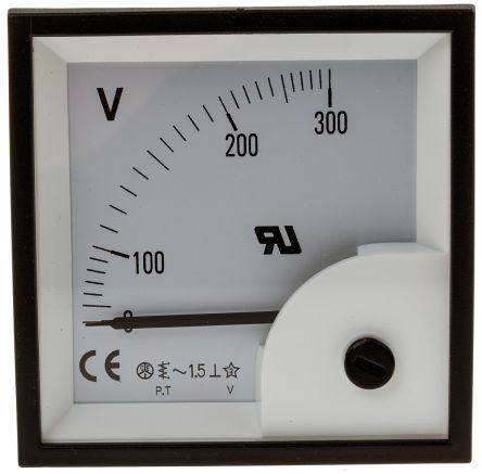 RS PRO Analoges Voltmeter AC / ±1,5 %, 68mm, 68mm, 36.5mm