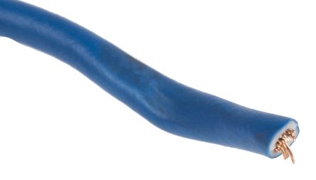 RS PRO Cable De Conexión, área Transversal 1,5 Mm² Filamentos Del Núcleo 27/0,25 Mm Azul, 750 V, Long. 100m