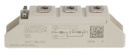 Semikron SKKT 106/16 E, Dual Thyristor Module 1600V, 106A 150mA