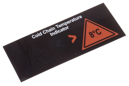 RS PRO 温度指示标签, 温度灵敏度2°C至8°C, 2个级别