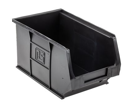 black plastic storage baskets