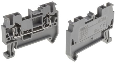 RS PRO Reihenklemmenblock Grau, 2.5mm², 800 V / 20 A (CSA), 20 A (UL), 24 A (IEC)