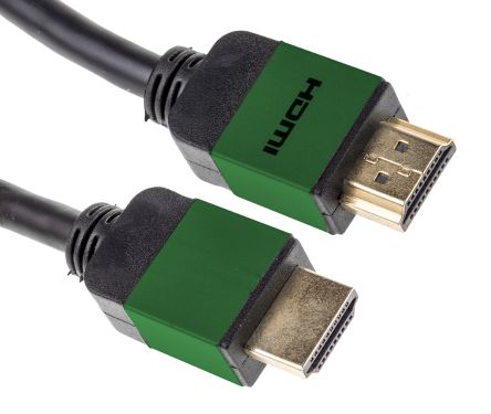 RS PRO HDMI-Kabel A HDMI Stecker B HDMI Stecker, 7.5m, Grün