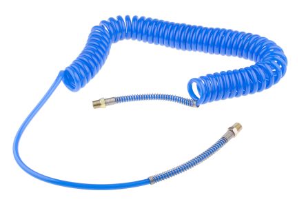 RS PRO 4m, Polyurethane Recoil Hose, With BSPT 1/4 Male Connector