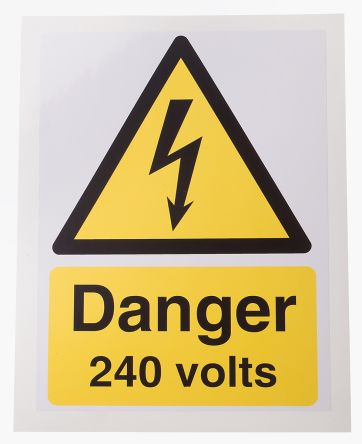 RS PRO Gefahren-Warnschild, Vinyl Selbstklebend 'Gefahr Durch Elektrizität', 200 Mm X 150mm