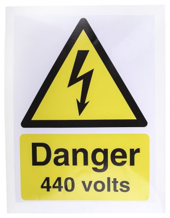 RS PRO Gefahren-Warnschild, Vinyl Selbstklebend 'Gefahr Durch Elektrizität', 200 Mm X 150mm