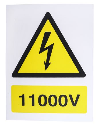 RS PRO Gefahren-Warnschild, Kunststoff 'Gefahr Durch Elektrizität', 200 Mm X 150mm
