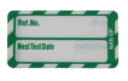 Brady贝迪 安全挂牌（检查标签）, 绿底白字插卡