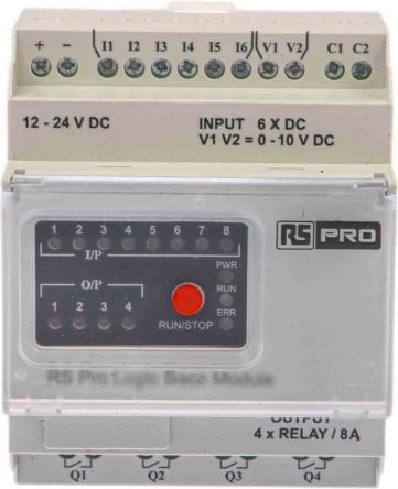 RS PRO 逻辑模块, 模拟，数字输入, 数字，继电器输出