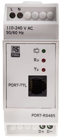 RS PRO Kommunikationsmodul, 1 Eing. / RS485 Ausgang TTL-Pegel Eing.Typ Für Logikmodule 110 → 240 V Ac