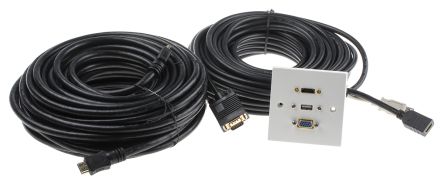 RS PRO Prise Simple HDMI, SVGA, USB A Femelle