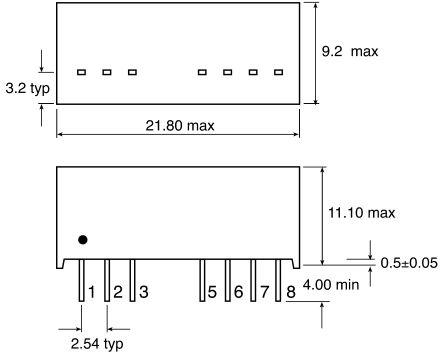 RS-2412DZ/H3 Recom | Recom RS 2W Isolated DC-DC Converter Through Hole ...