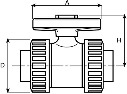 pvc ball valve drawing