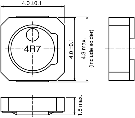 TDK VLCF Drosselspule, 22 μH 900mA Mit Ferrit-Kern, 4018 Gehäuse 4.3mm / ±20%