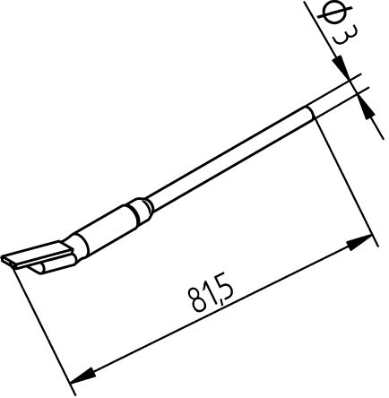 Ersa 452 Desoldering Gun Tip for use with DIGITAL 2000 A with Chip Tool, i-CON2 C with Chip Tool Desoldering Pincette,