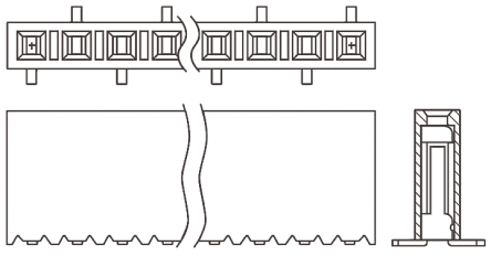 Samtec SSM Leiterplattenbuchse Gerade 14-polig / 1-reihig, Raster 2.54mm