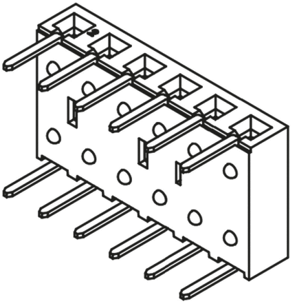 Samtec BCS Leiterplattenbuchse Gewinkelt 6-polig / 1-reihig, Raster 2.54mm