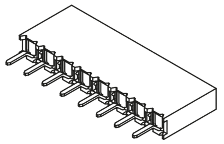 Samtec BCS Leiterplattenbuchse Gerade 8-polig / 1-reihig, Raster 2.54mm