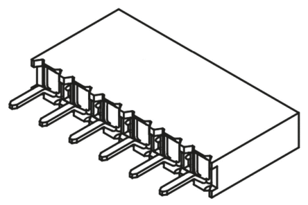 Samtec BCS Leiterplattenbuchse Gerade 6-polig / 1-reihig, Raster 2.54mm
