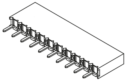 Samtec BCS Leiterplattenbuchse Gerade 10-polig / 1-reihig, Raster 2.54mm