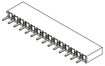 Samtec BCS Leiterplattenbuchse Gerade 14-polig / 1-reihig, Raster 2.54mm
